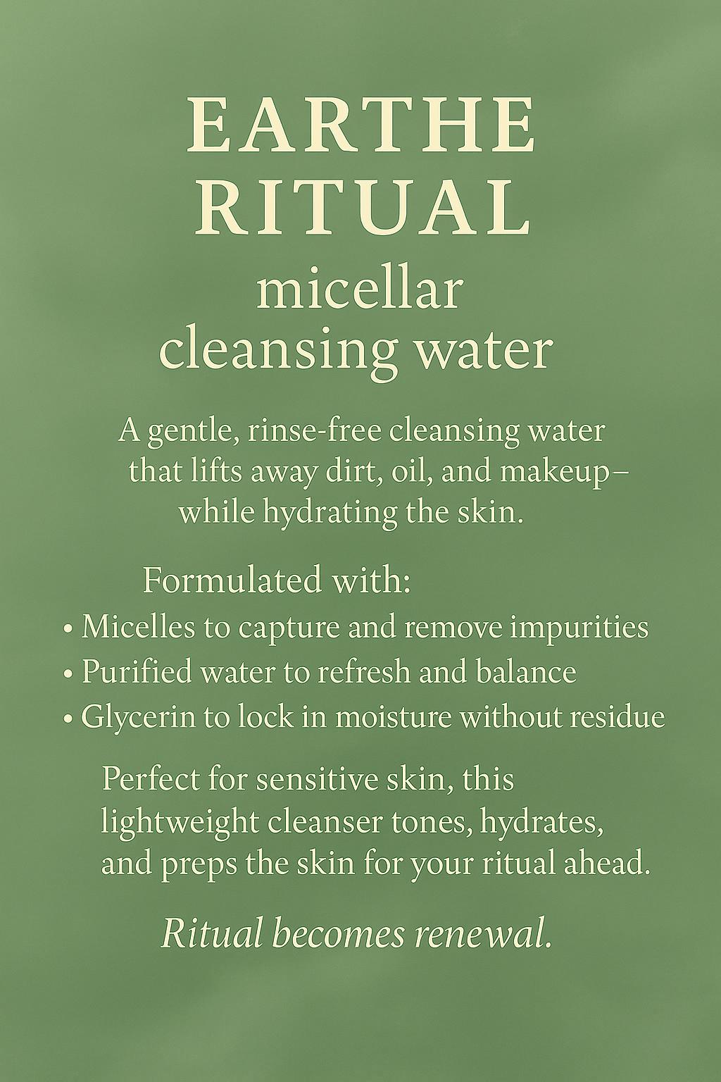 EARTHE RITUAL / Micellar Cleansing Water