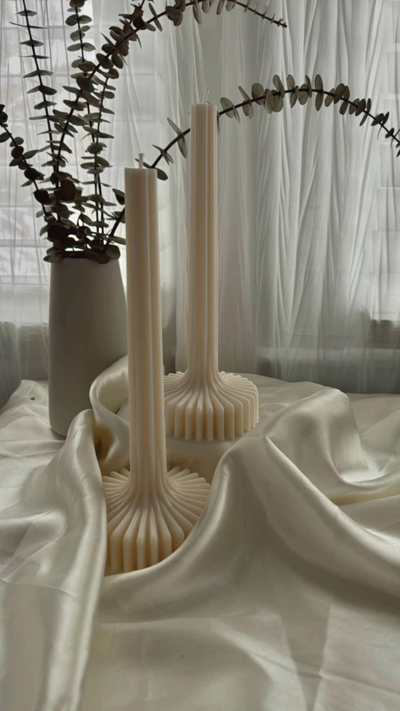 Lantern Ribbed Pillar Candle