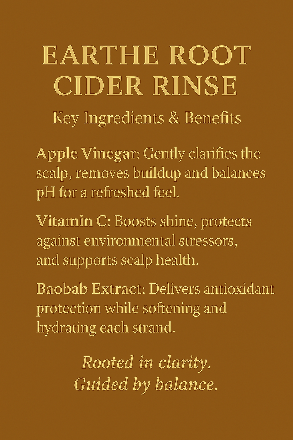 EARTHE ROOT / Cider Rinse