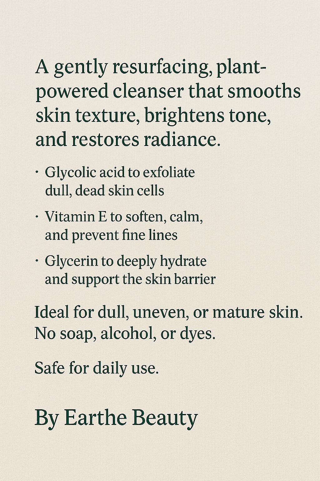 EARTHE RENEW-Glycolic Cleanser